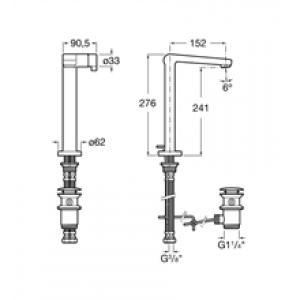 Robinet de lavabo bec haut Singles Roca