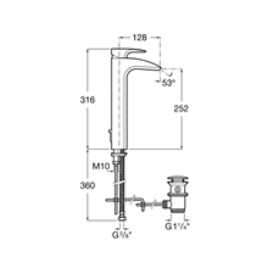 Robinet de lavabo bec haut Thesis Roca