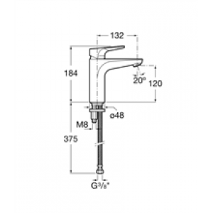 Robinet de lavabo bec mezzo Atlas Roca