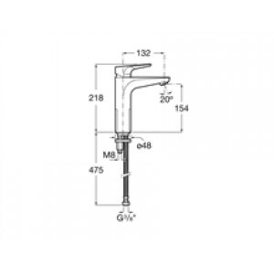Robinet de lavabo bec mezzo plus Atlas Roca