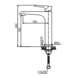 Robinet de lavabo blanc haut Dann