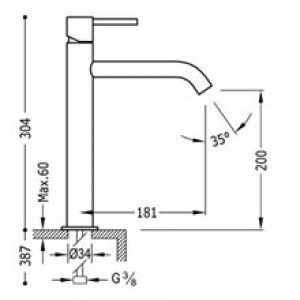 Robinet de lavabo Blanc M TRES STUDY