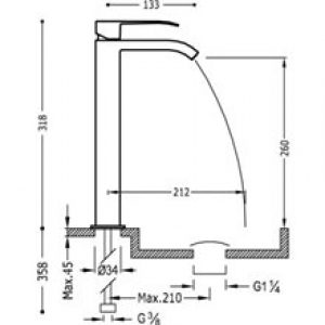 Robinet de lavabo Blanc TRES L CUADRO