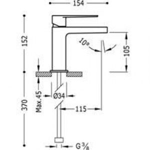 Robinet de lavabo Class avec poignée