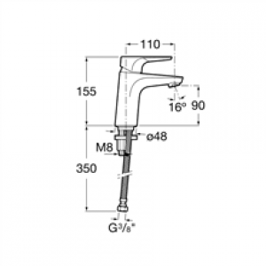 Robinet de lavabo corps lisse Atlas Roca