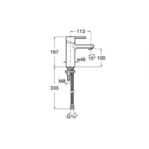 Robinet de lavabo corps lisse Naia Roca