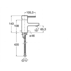 Robinet de lavabo corps lisse Targa Roca