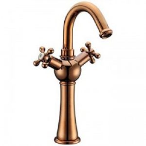 Robinet de lavabo à double poignée et bec rotative