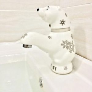 Robinet de lavabo en forme d’ours en céramique