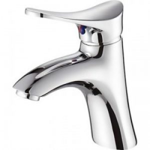 Robinet de lavabo en laiton chromé de style contemporain