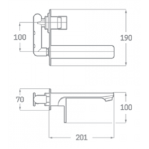 Robinet de lavabo encastré Omnia SEVEN