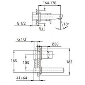 Robinet de lavabo encastrable Formentera Futurbaño
