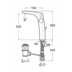Robinet de lavabo haut Insignia Roca