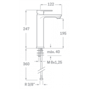Robinet de lavabo haut Legend SEVEN