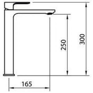 Robinet de lavabo haut Saona Slim