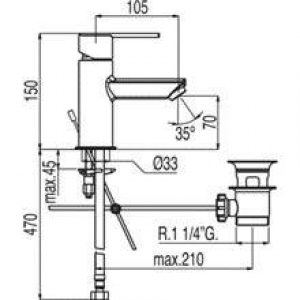 Robinet de lavabo Lex-Tres