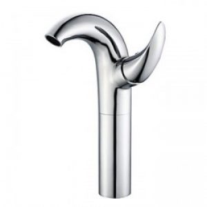 Robinet de lavabo massif, finition en chrome pour un design épuré et contemporain