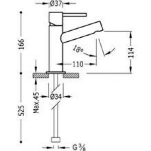 Robinet de lavabo Max-Tres avec levier