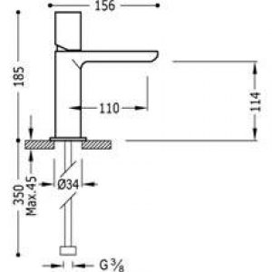 Robinet de lavabo Max-Tres bec cascade…