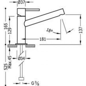 Robinet de lavabo Max-Tres bec court