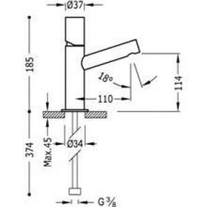 Robinet de lavabo Max-Tres bec moyen