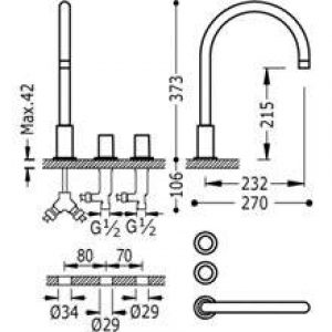 Robinet de lavabo Max-Tres mélangeur manuel…