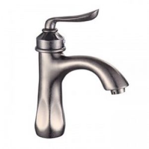 Robinet de lavabo mitigeur à poignée unique avec un seul trou d’installation, finition chromée