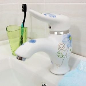 Robinet de lavabo moderne en céramique décoré