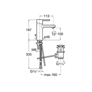 Robinet de lavabo Naia Roca 16.7 cm