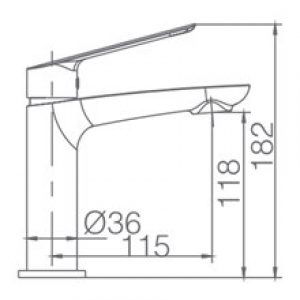 Robinet de lavabo noir mat Imex Luxor