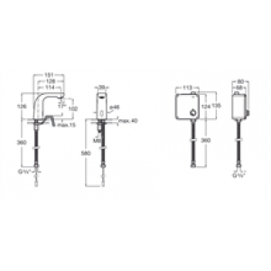 Robinet de lavabo piles une eau L20 Roca