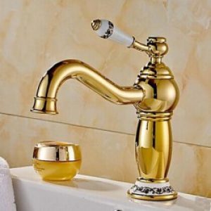 Robinet de lavabo à poignée unique fait de céramique