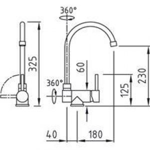 Robinet de lavabo rabattable Caiman