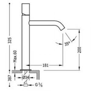 Robinet de lavabo Rose M TUB TRES STUDY