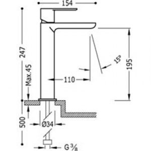 Robinet de lavabo rouge M TRES LOFT