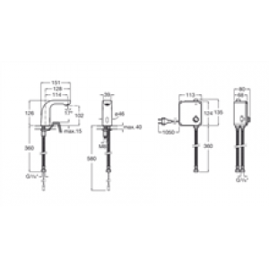 Robinet de lavabo réseau électrique eau…