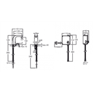 Robinet de lavabo réseau une eau L20 Roca