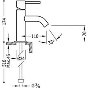 Robinet de lavabo S TRES STUDY