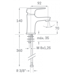 Robinet de lavabo Sinua SEVEN