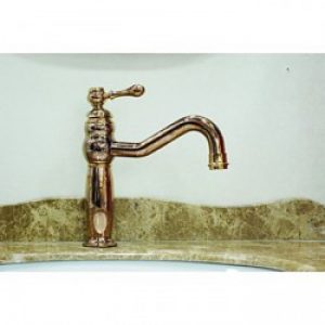 Robinet de lavabo style antique de hauteur 250 MM en laiton poli