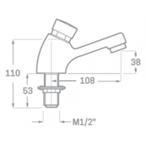 Robinet de lavabo temporisé SEVEN