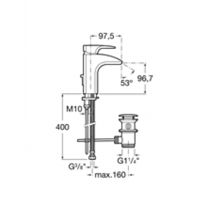 Robinet de lavabo Thesis Roca