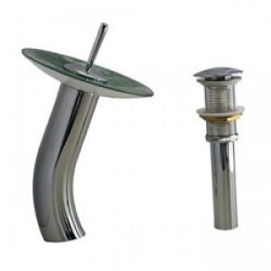 Robinet de lavabo un seul trou fini en métal chromé, robinet de style contemporain