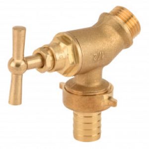 Robinet de puisage oblique 1/2&Prime; (15/21) raccord au nez 3/4&Prime; (20/27)