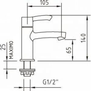 Robinet d’eau froide d’évier ou de lavabo