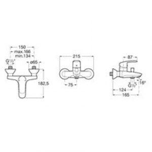 Robinet douche-baignoire extérieur avec…