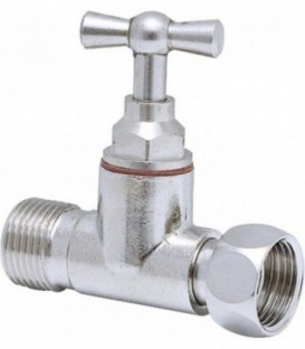 Robinet droit pour WC WATTS presse étoupe – chromé M/F écrou tournant 3/8&Prime;