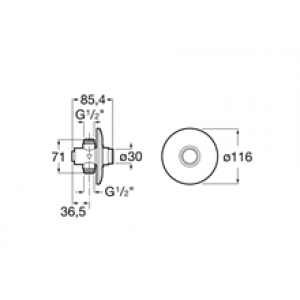 Robinet d’urinoir encastré Instant Roca