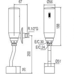 Robinet d’urinoir électronique TRES