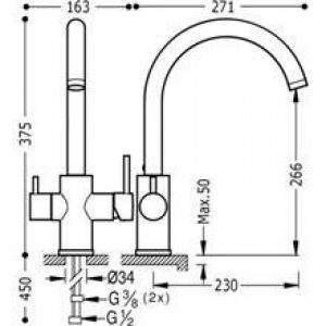 Robinet d’évier Anti-chlore sans filtre TRES…